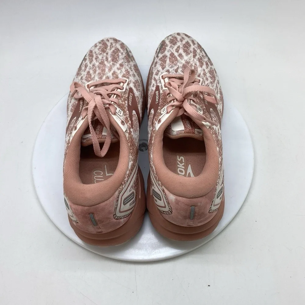 Brooks Sneakers Womens 10 Ghost 14 1203561B265 Pink Print Running Athletic Shoes